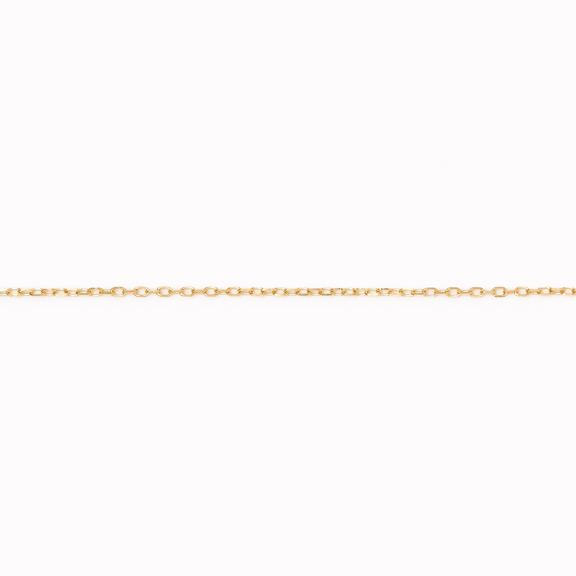 14K Gold Adjustable Cable Chain Necklace