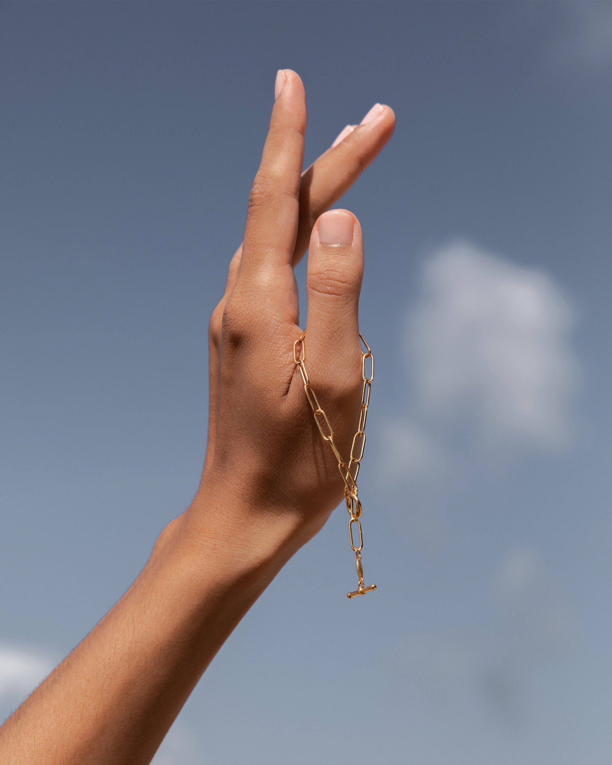 14K Gold Contemporary Paperclip Bracelet