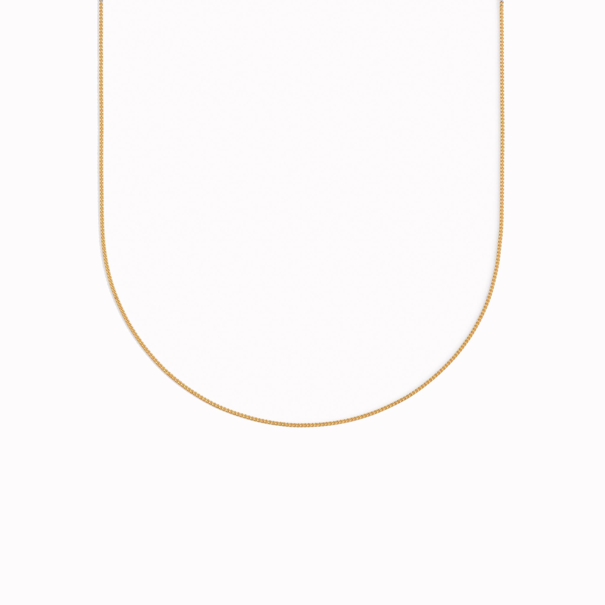 14K Gold Diamond-Cut Chain Necklace - Adjustable 3 Lengths (16-20)