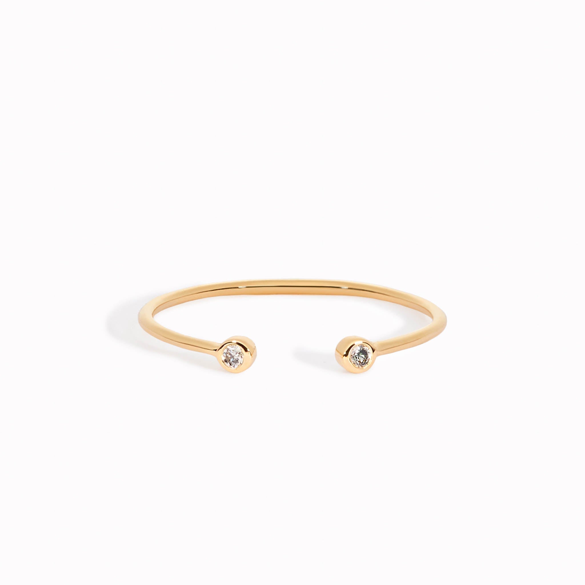 14K Gold Diamond Circle Ring