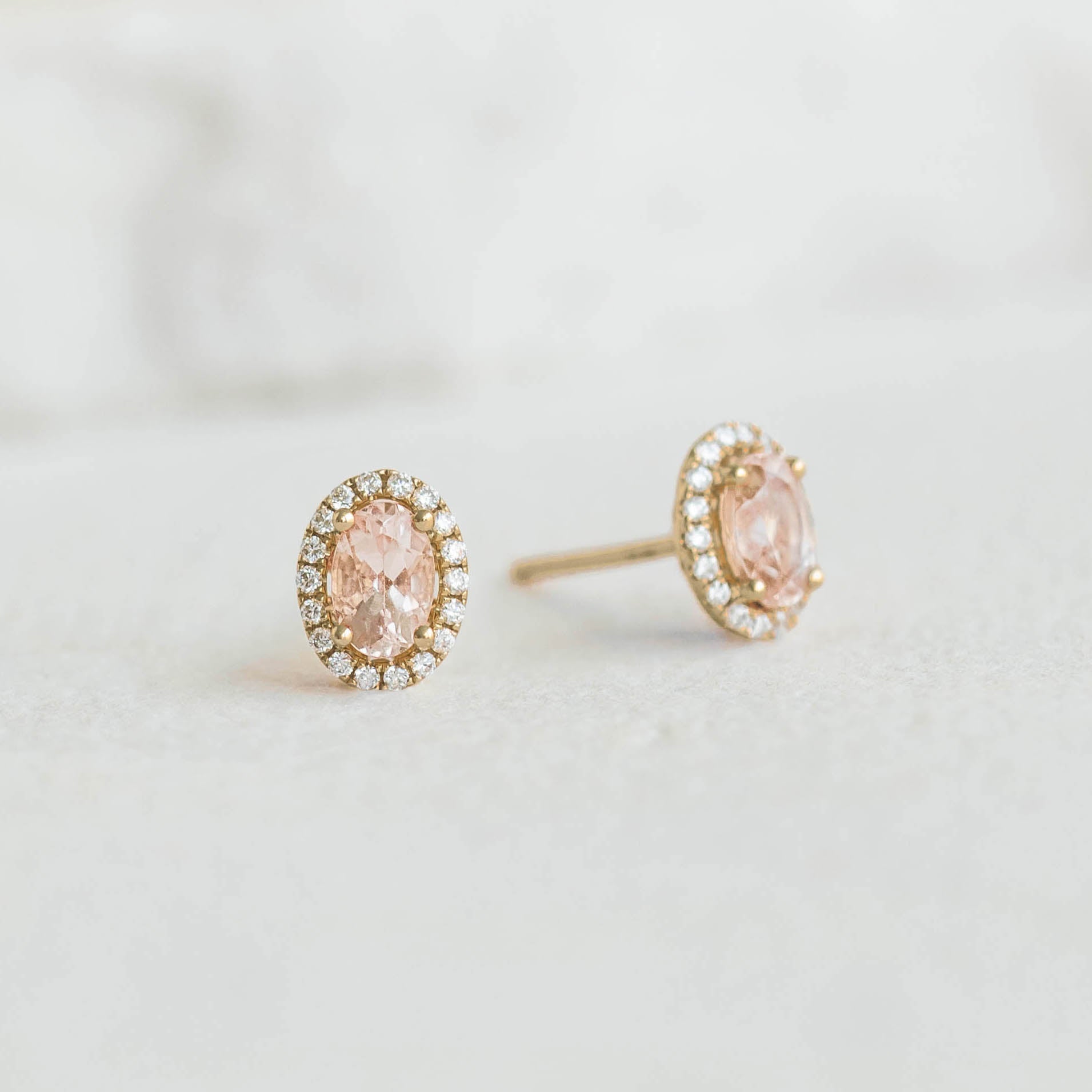 14K Gold Eros Kiss Double Gemstone Earrings