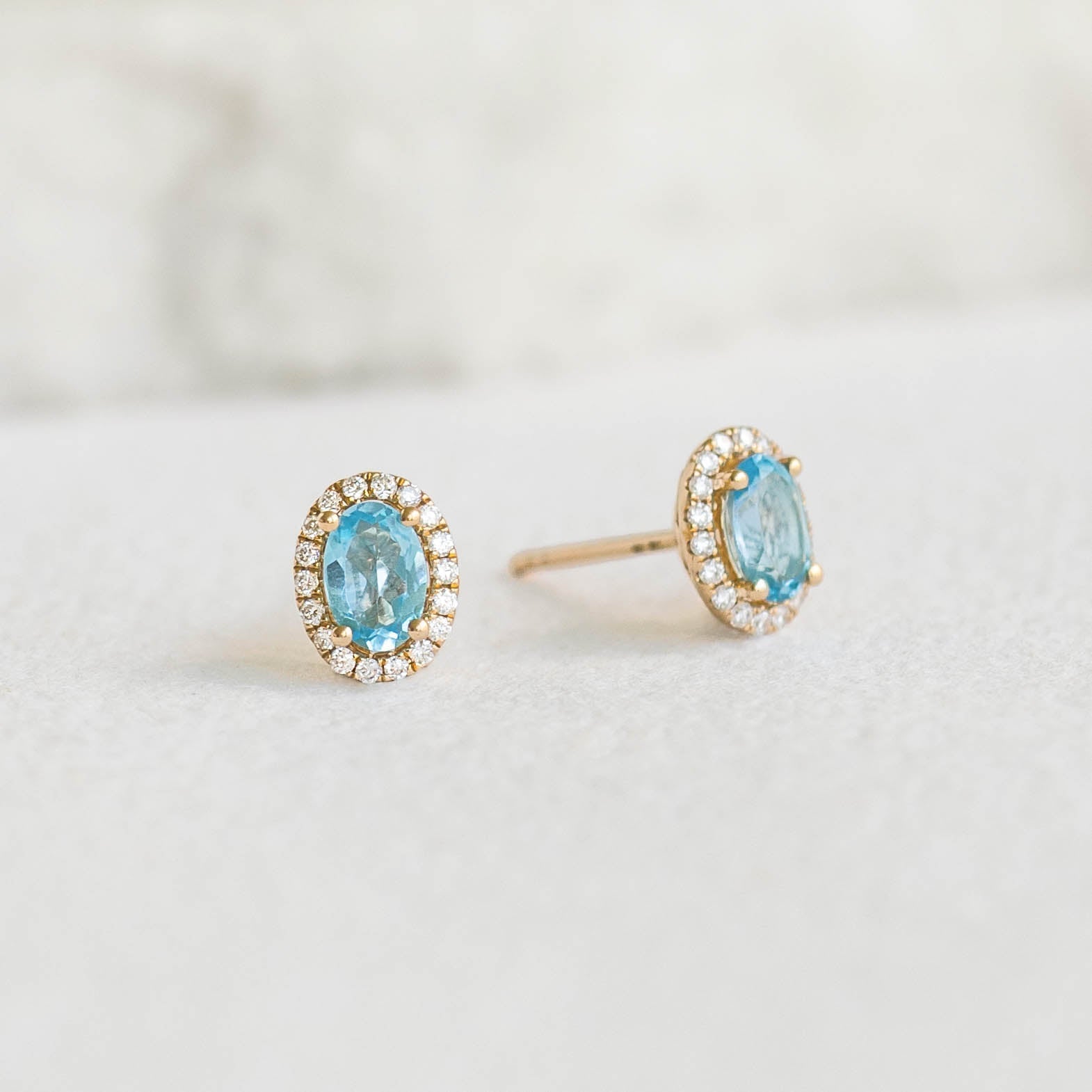 14K Gold Eros Kiss Double Gemstone Earrings