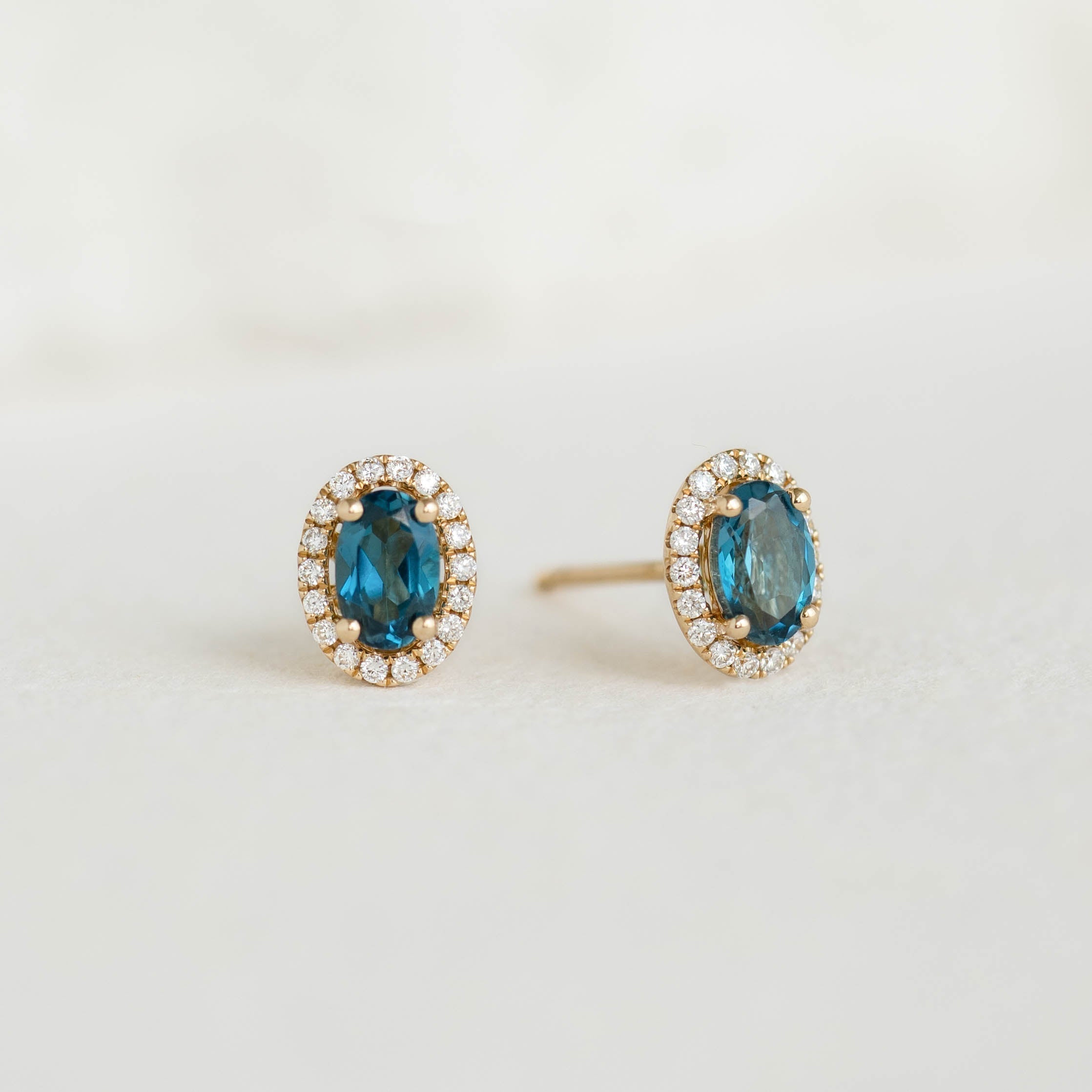 14K Gold Eros Kiss Double Gemstone Earrings