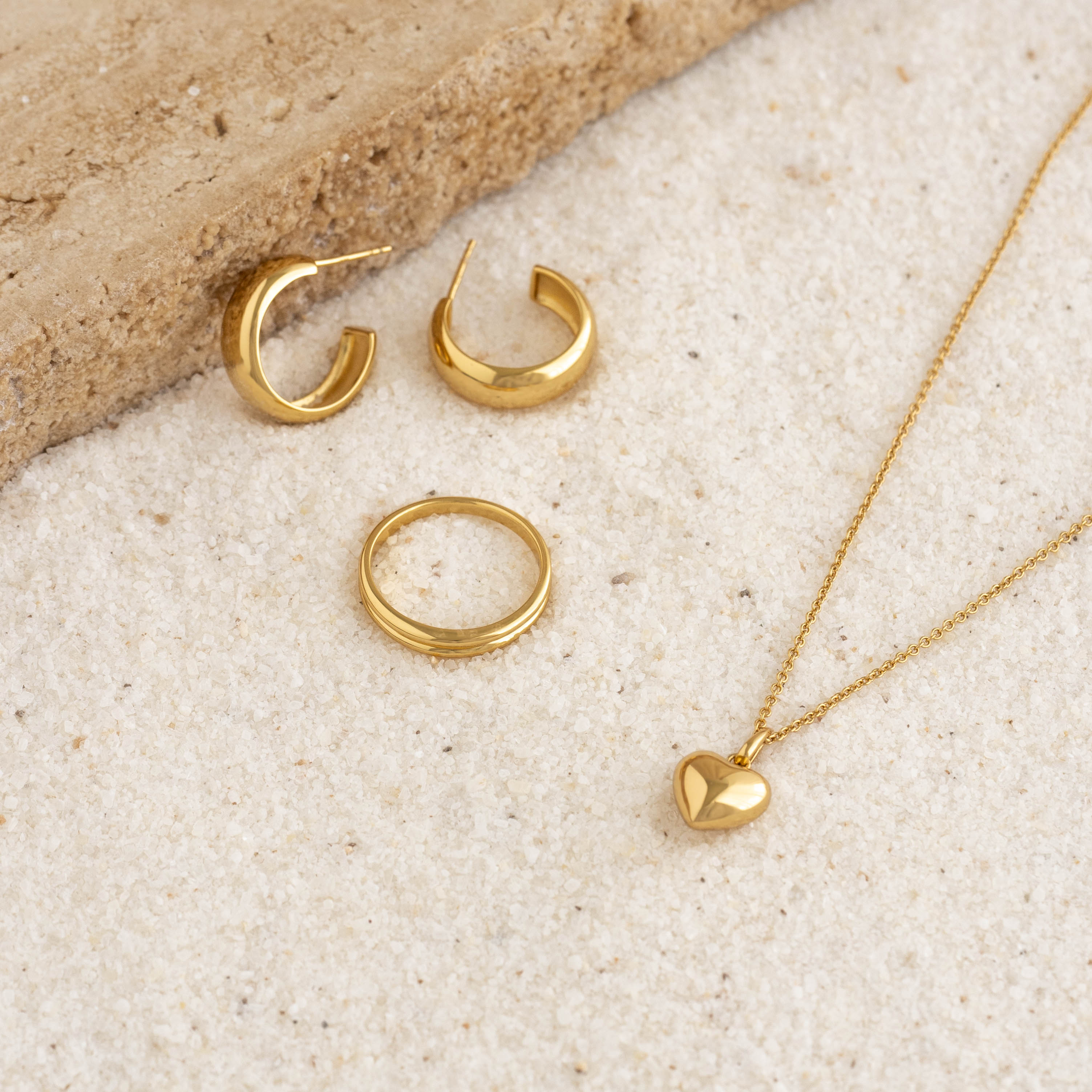14K Gold Boho Radiance Wide Hoop Earrings