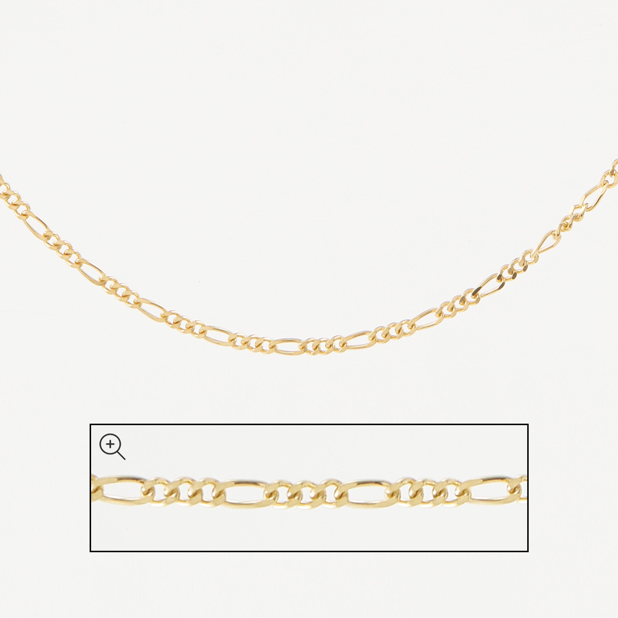 14K Gold Figaro Chain Necklace