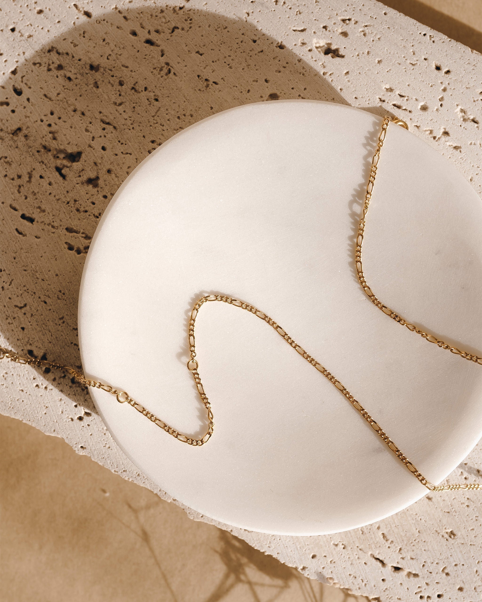 14K Gold Figaro Chain Necklace